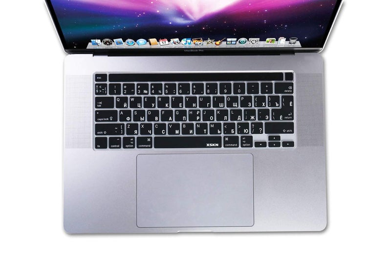 XSKN Russian Language Silicone Keyboard Cover Skin for 2019 2020 MacBook Pro 16.2 13.3 inch with Touch Bar and Touch IDA2141 A2251 A2289 A2338 M1 US & EU Common Version - Image 2